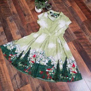 Modcloth Sucrefas Alpine Mountain Dress Sz. L